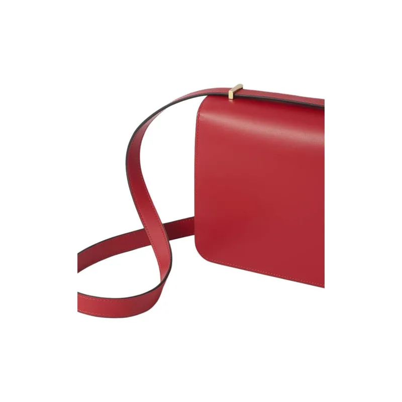CARTIER C De Cartier Collection Calfskin Shoulder Bag Crossbody Bag Mini Women's Red-4