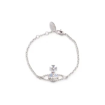 Vivienne Westwood Seasonal Limited Blue Diamond/Silver Chain Bracelets Women's
