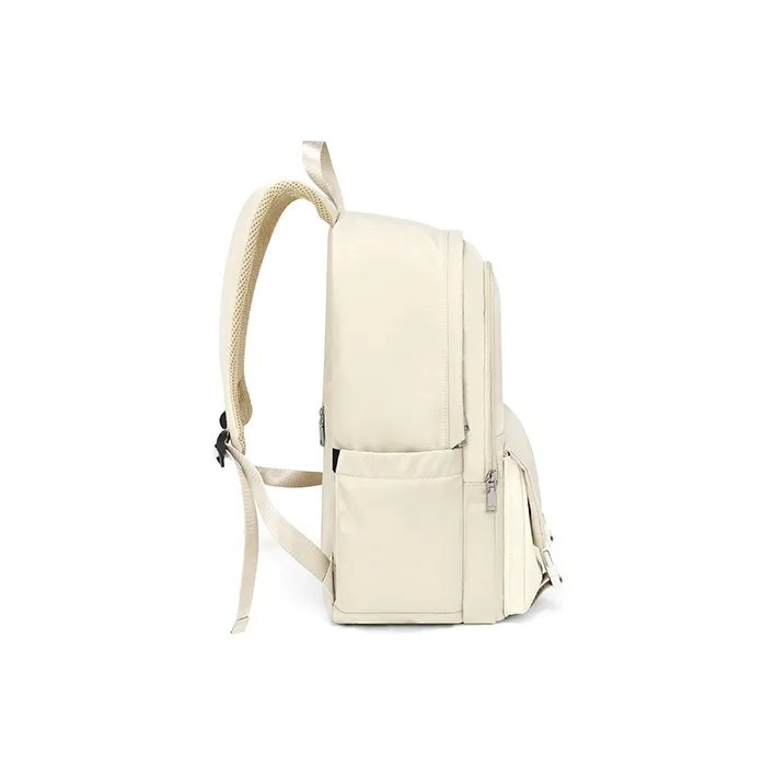 MAKEUP KITTEN Nylon Backpack Large Size Unisex Black/Khaki-9