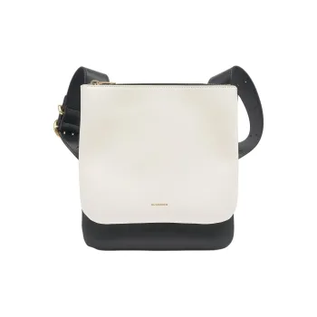 JIL SANDER Leather Crossbody Bag, Shoulder Bag Women's Black & White