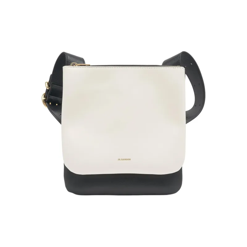 JIL SANDER Leather Crossbody Bag, Shoulder Bag Women's Black & White-0