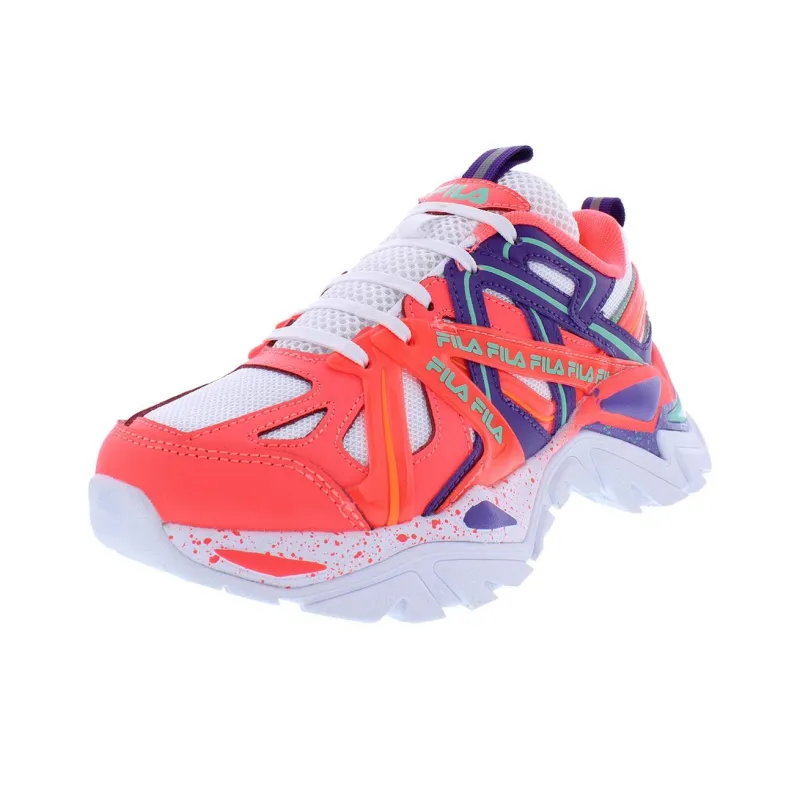 FILA Electrove 2 Cushioned Slip Resistant Low Top Casual Shoes Women's Red-2