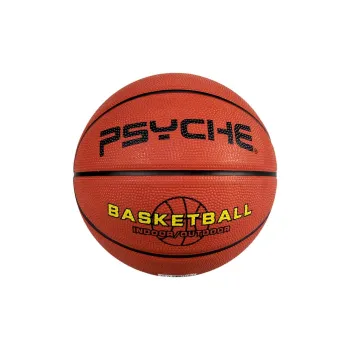 PSYCHE Rubber Basketball Brown Size 5 Ball Training Kids'