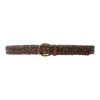 UNIQLO Solid Color Woven Pin Buckle Leather Belts Women's Brown Width: 2.5cm