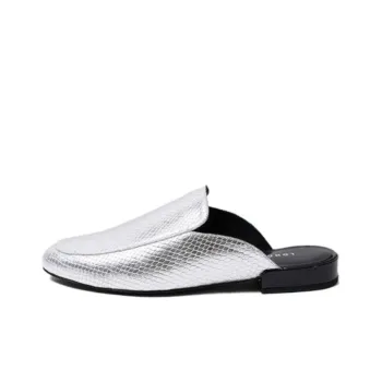 LONGCHAMP Closed Toe Slippers Women's Silver