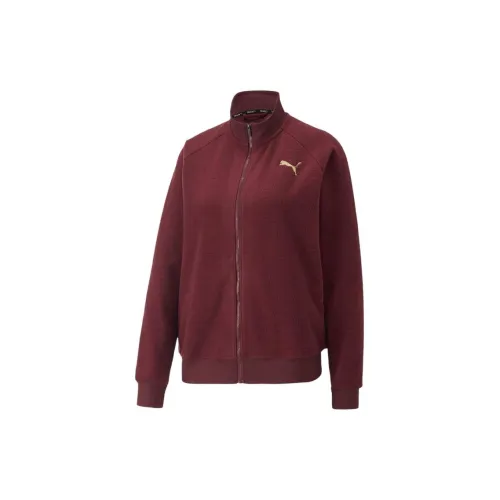 PUMA Jackets Women's Burgundy