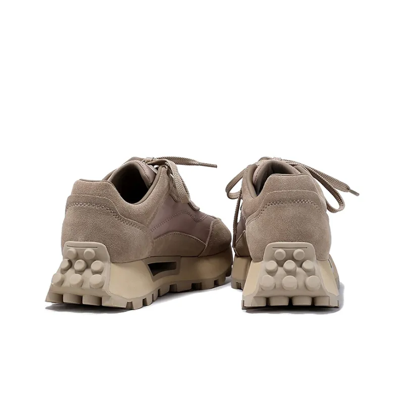 BELLALILY Wear-Resistant Height Increasing Low-Top Chunky Sneakers Women's-10