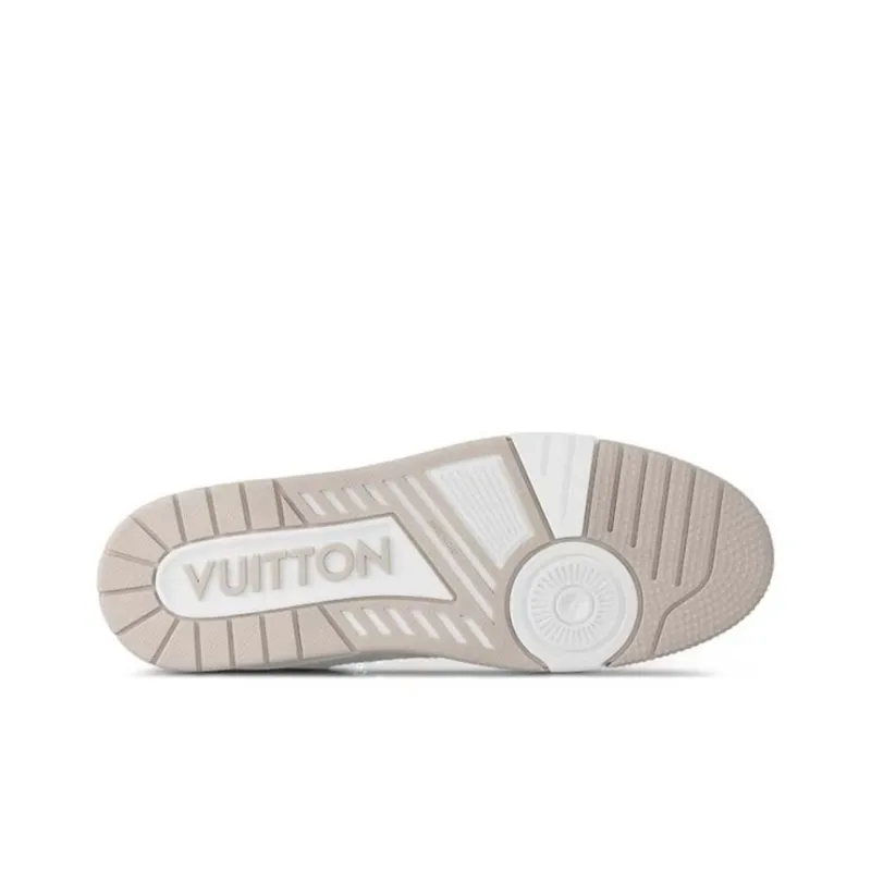 LOUIS VUITTON Trainer Low Top Skateboard Shoes Unisex Beige-4