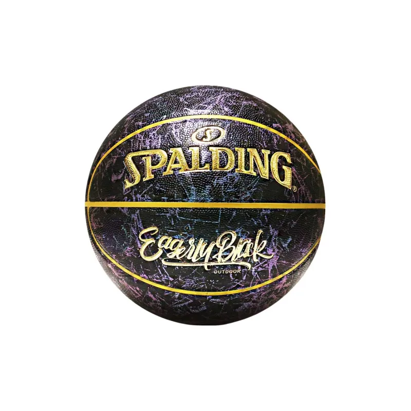 SPALDING PU Basketball Black Gold Size 7 Competition Unisex-0