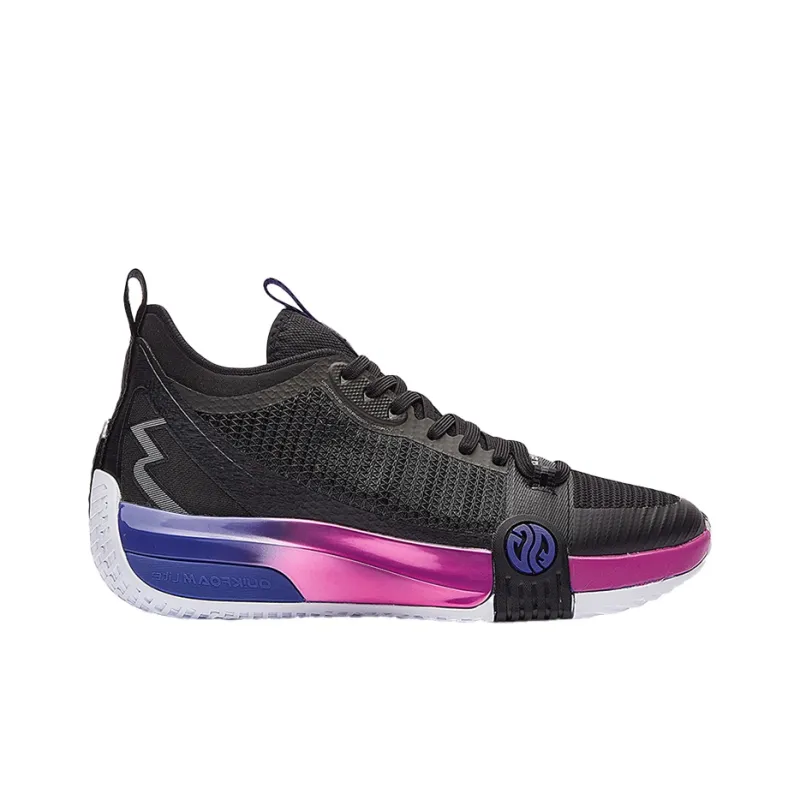 361° Chan 3 MOD Cushioning Anti-Slip And Wear-Resistant Mid-Top Performance Basketball Shoes Men's Black Purple-1