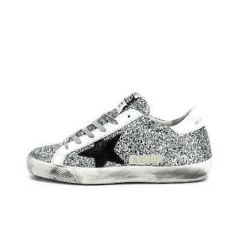 Golden Goose Super Star Stylish Skateboarding Shoes Women's Sequin White