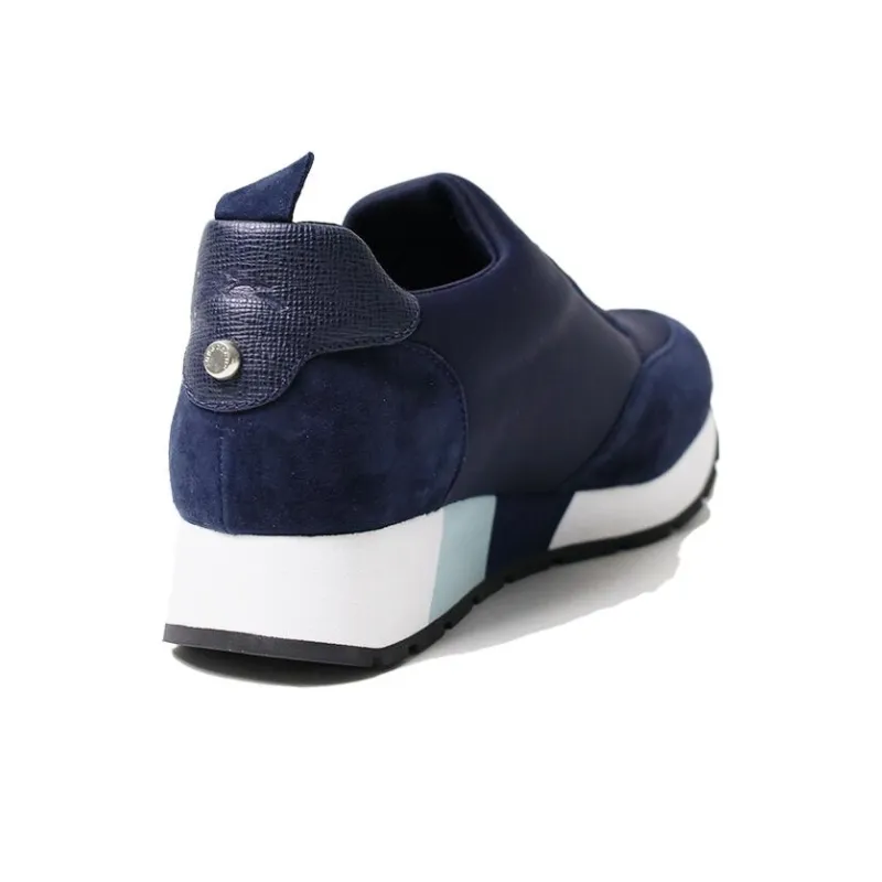LONGCHAMP Wear-Resistant Low-Top Casual Shoes Women's Blue Black-2