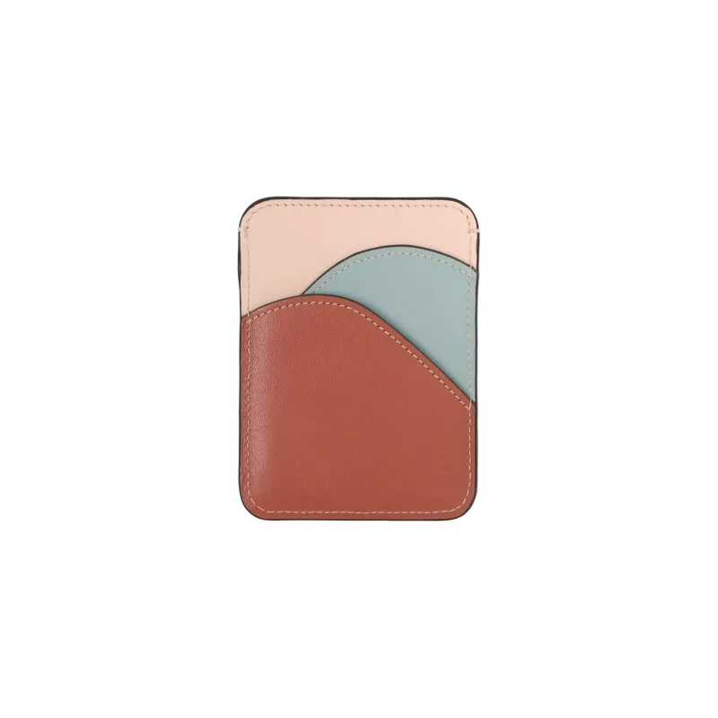 Chloe Leather Wallets Card Holders Unisex Chestnut Brown-1