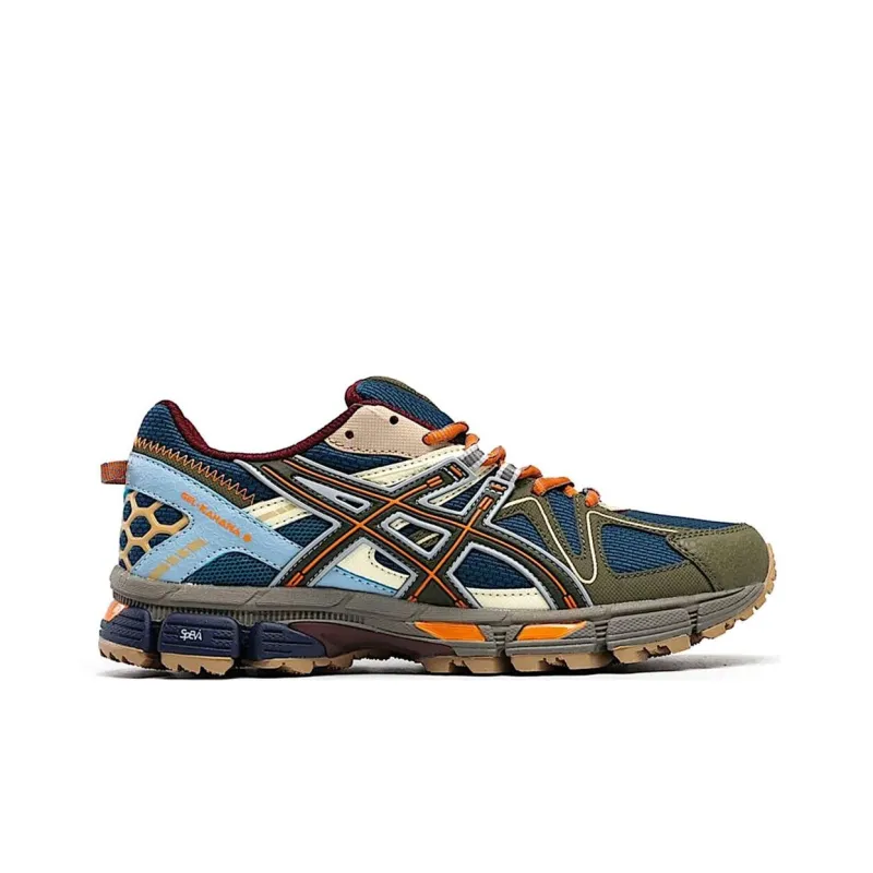Asics Gel Kahana 8 Anti Slip Wear Resistant Breathable Coverage Support Low Top Running Shoes Men's Blue Brown-1