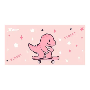 XTEP Pink Dinosaur Cartoon Bath Towels, Quick Dry And Absorbent Kids'