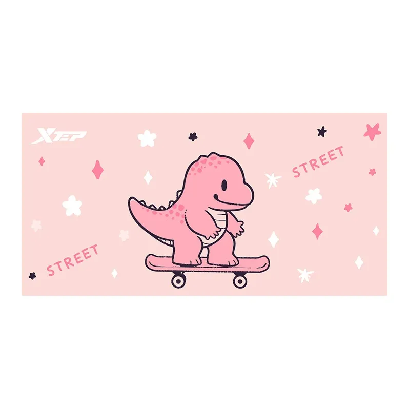 XTEP Pink Dinosaur Cartoon Bath Towels, Quick Dry And Absorbent Kids'-0