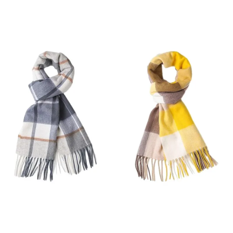ACUC Pure Wool Knit Scarves Unisex-14