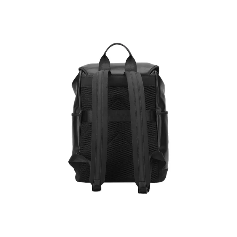 PIERRE CARDIN Cow Leather With PVC Backpack Large Size Men's Gray-2