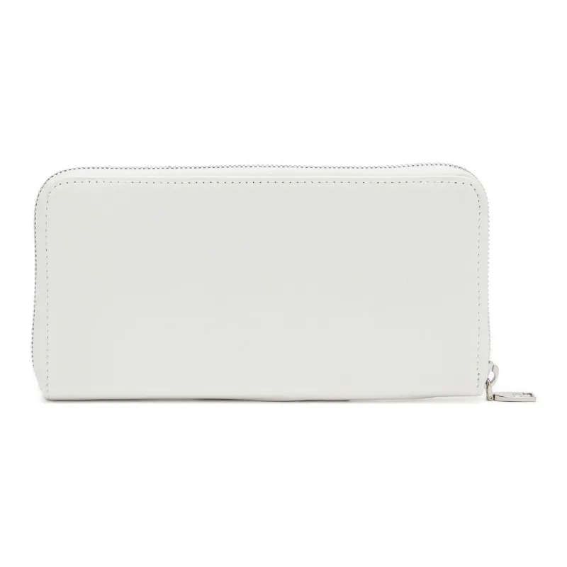 DIESEL Cow Leather Wallet Large Size Women's White-1