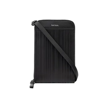 Paul Smith Leather Cell Phone Pouch Wallet Women's Black