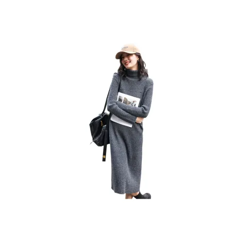 Dme Long-Sleeved Dresses Women's Dark Heather Gray