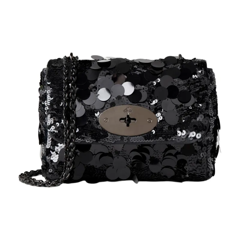 Mulberry Lily Recycled Material Portable Crossbody Bag, Shoulder Bag Women's Black-0