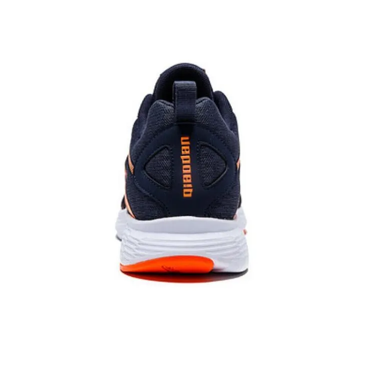 QIAODAN Cushioned Slip Resistant Low Top Casual Running Shoes Men's Cyan Orange-2