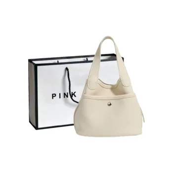 PINK·LAND PU Handbag Crossbody Bag Small Size Women's Yellow/Black/Ecru