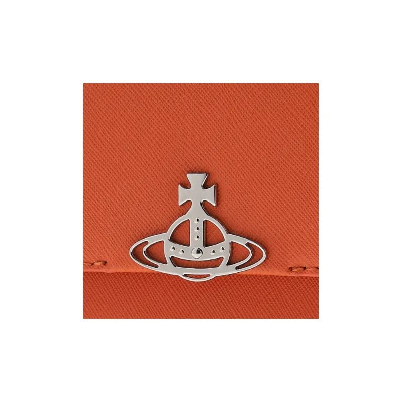 Vivienne Westwood Cow Leather Crossbody Bag Shoulder Bag Set Women's Orange-5