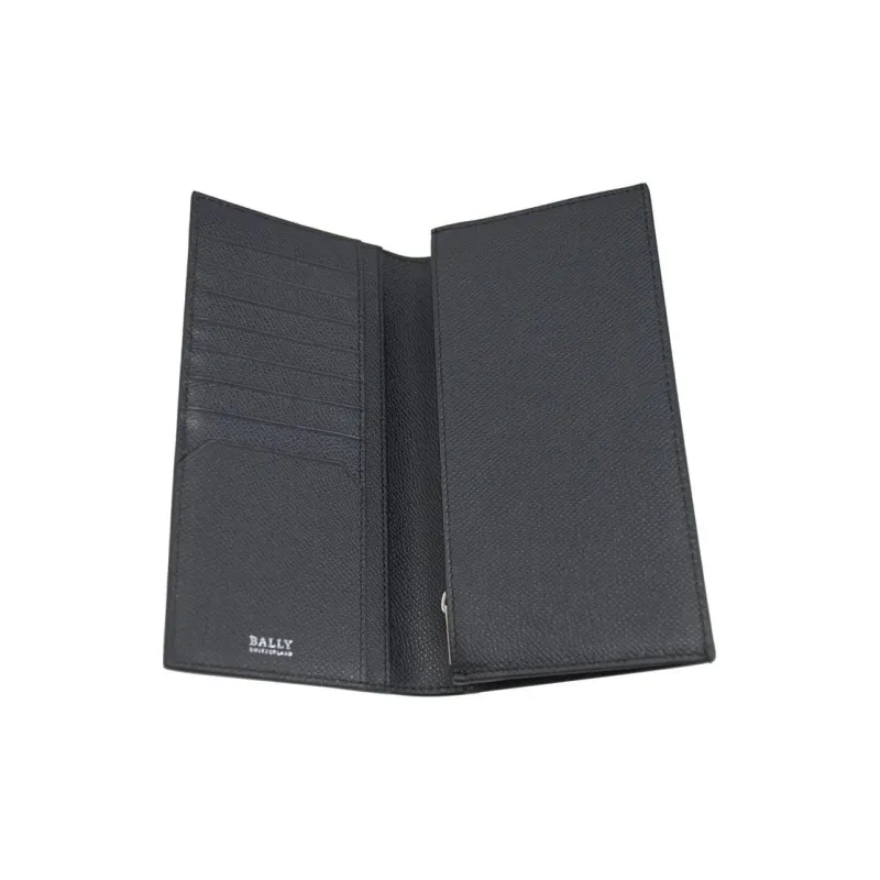 BALLY Cow Leather Coin Purses Wallets Men's Black-3