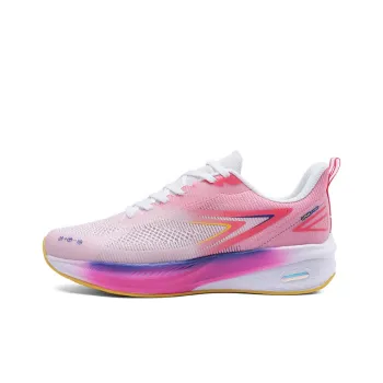 LPMX Cushioning Anti Slip And Wear Resistant Low Top Carbon Plate Running Shoes Men's White/Peach Pink