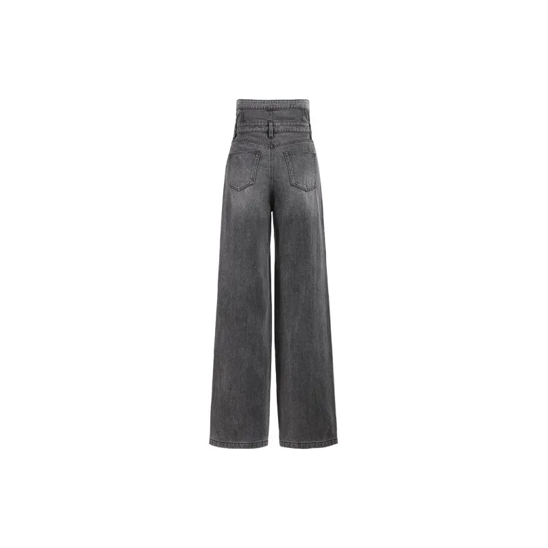 Ochirly Jeans Women's Black Gray 070-1