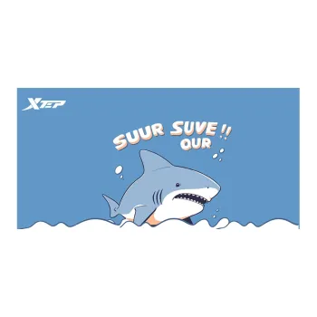 XTEP Letter Shark Cartoon Bath Towels With Quick Dry Technology Kids'