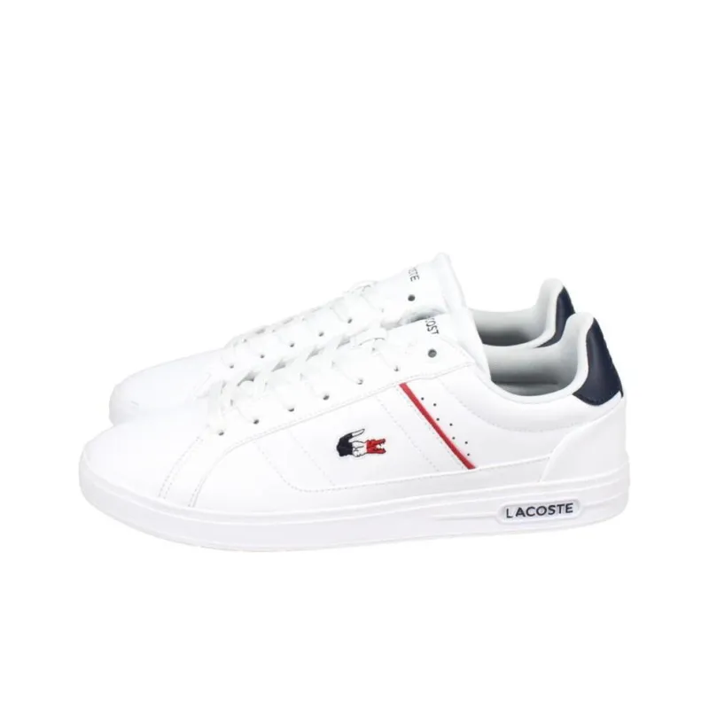 LACOSTE Low Top Skateboard Shoes Men's White-2
