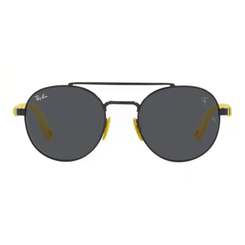 RayBan Metal Round Sunglasses Unisex Black-1