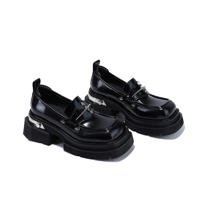 BELLALILY Loafers Women's Low Top Black-3