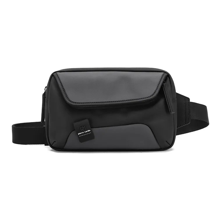PIERRE CARDIN Fabric Shoulder Bag Tubas Men's Black-1