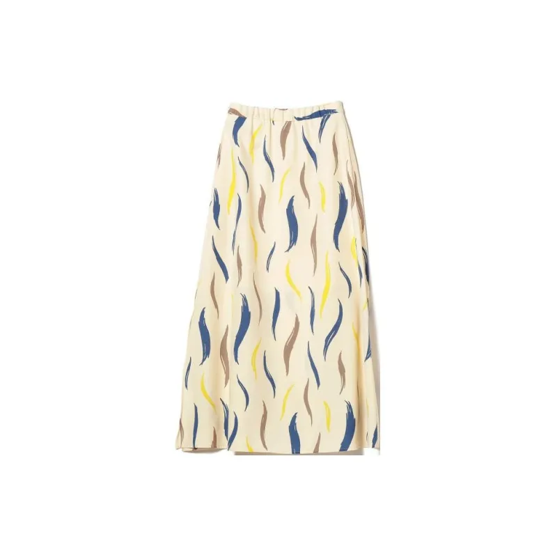 Beams Casual Long Skirt Women's Dark Beige-1
