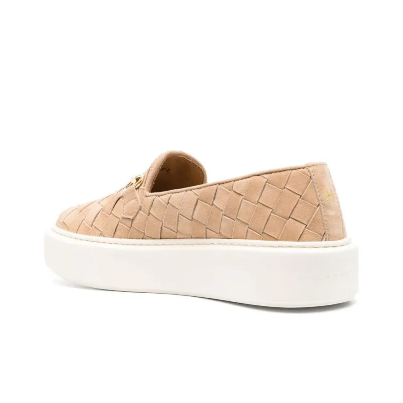 Henderson Baracco Tina Braided Suede Loafers Women's-3