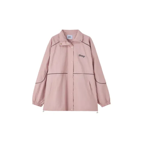 Dme Trench Coats Women's Cyan Pink