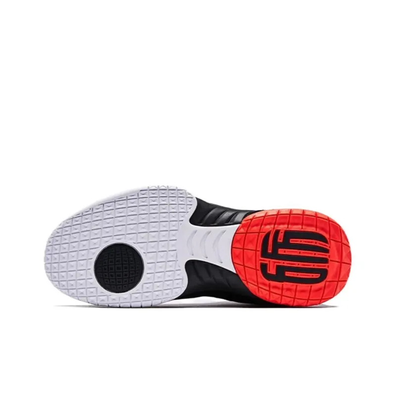 QIAODAN Grinding 1 Basketball Shoes Men High Top Black Orange-4