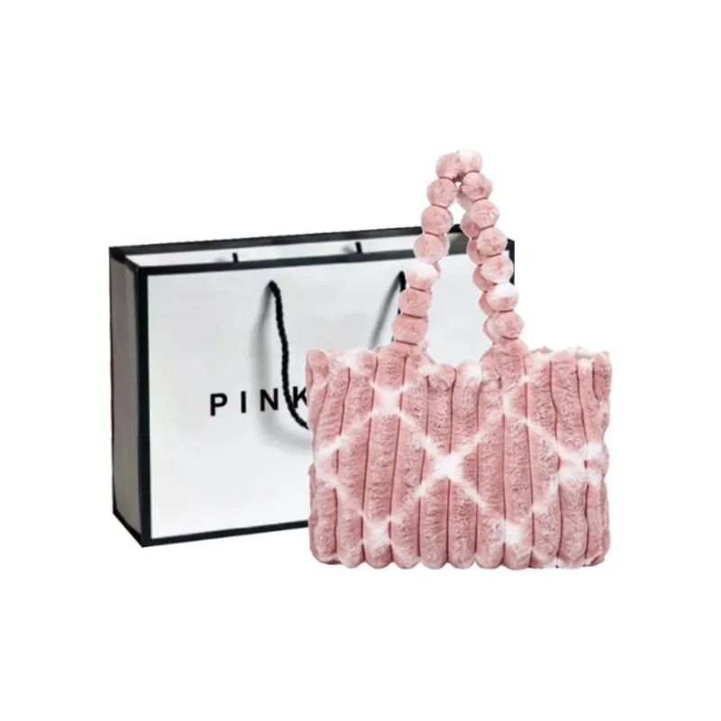 PINK·LAND Cotton Shoulder Bag Regular Women's Khaki/Purple/Pink/Blue-10