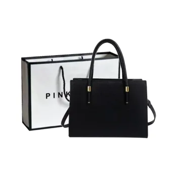 PINK·LAND PU Wedding Bag Bride Bag Tote One Shoulder Handbag Regular Women's Burgundy/Black