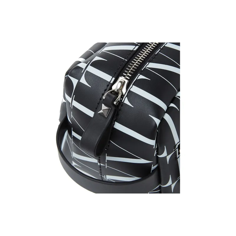 Valentino Cow Leather Clutch Men's Black & White-6