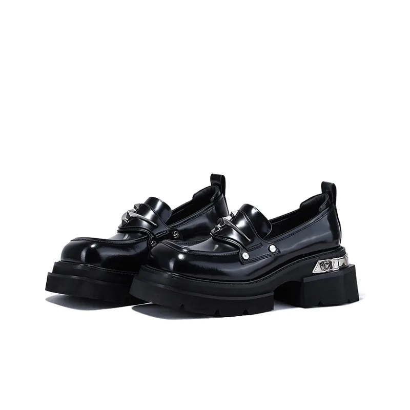 BELLALILY Loafers Women's Low Top Black-2
