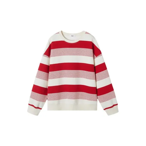 Dme Sweatshirts Women's Red/White Stripes Color