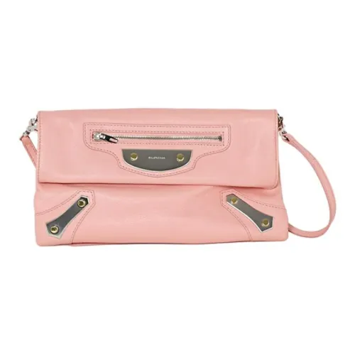 Balenciaga Calfskin Handheld Shoulder Bag Women's Pink