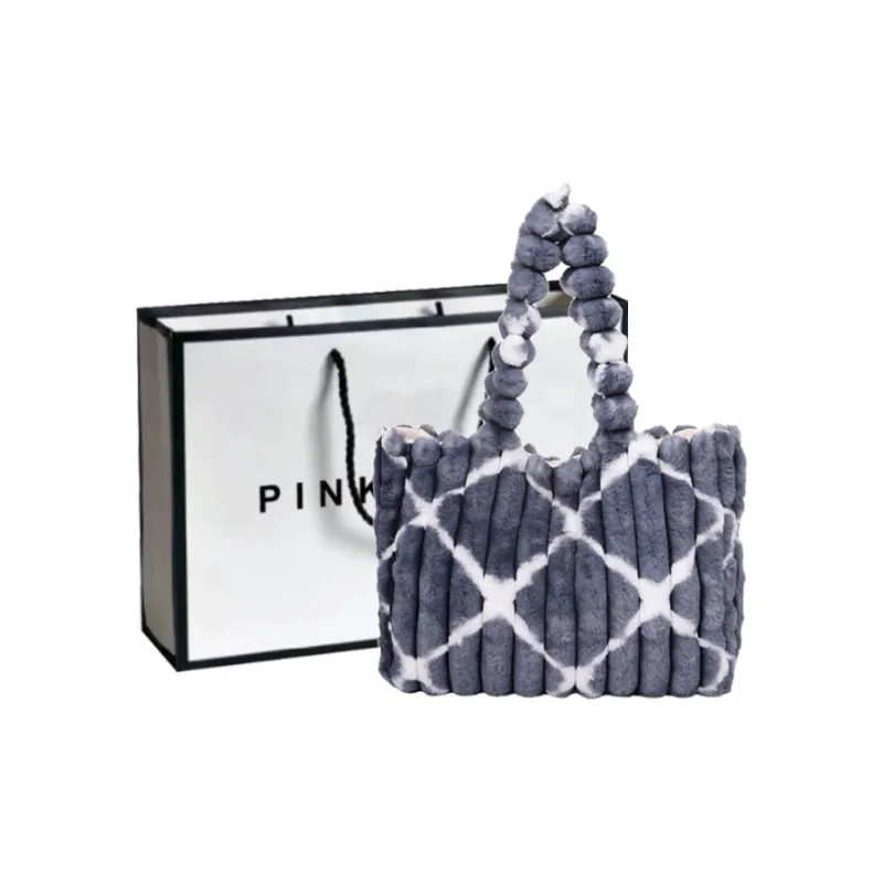 PINK·LAND Cotton Shoulder Bag Regular Women's Khaki/Purple/Pink/Blue-15