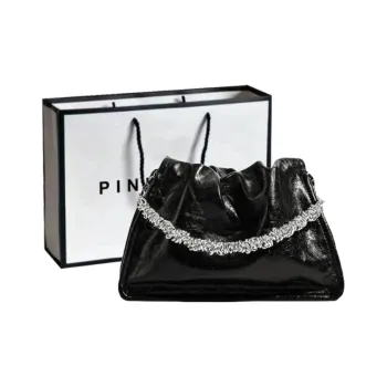 PINK·LAND Pu Material Shoulder Bag Handbag Shoulder Bag Crossbody Bag Regular Women's Black/Qiang/Silver/Havana