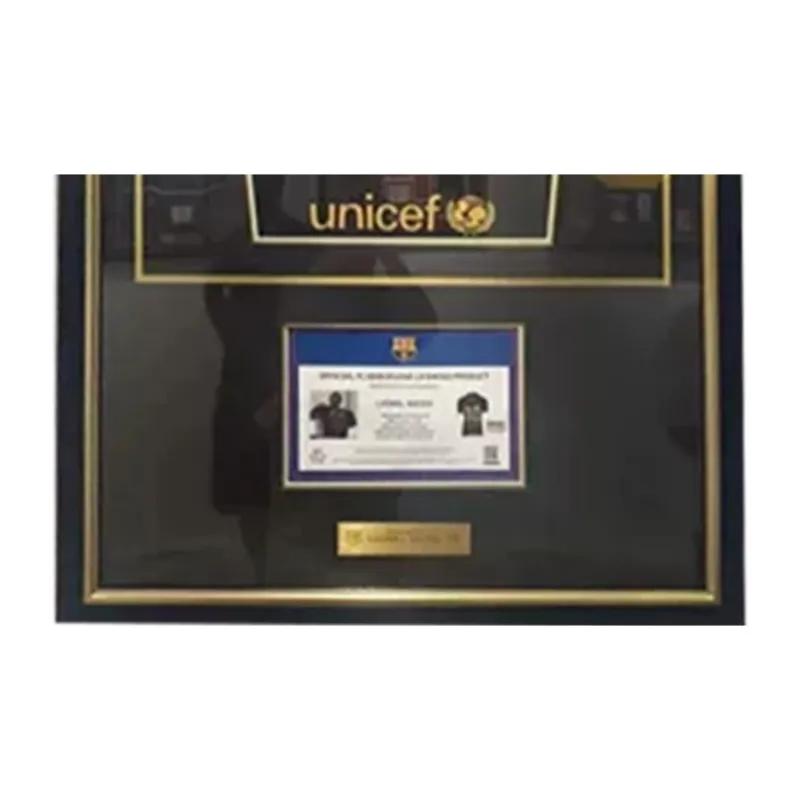 Yi Shot Jersey Messi Signed Sports Apparel Includes Icon Certificate Framed For Collecting-2